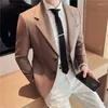 Abiti da uomo di alta qualità da lavoro abiti formali blazer giacche per uomo abbigliamento 2023 due bottoni slim fit abito da sposa cappotti casual maschili