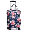 Duffel Bags Women Travel Trolley Backpacks On Wheels Luggage Oxford Rolling Backpack Bag With
