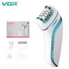 Epilador VGR 3 em 1 Epilador recarregável para mulheres removedor de cabelo Epilador feminina Face Depilação da perna Removedor de calo de barbeador 230411
