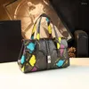 Evening Bags Luxury Snake Pattern Tote Designer Handbags High Quality Large Capacity Genuine Leather Shoulder Bag Big For Women
