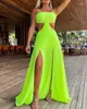 Casual jurken Elegant voor dames Uitsnijding Maxi-jurk met hoge split Strandvakantie Mode 2023 Zomer
