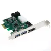 Hot Desktop 3-портовый USB 30 20-контактный адаптер питания ESATA PCI Express Карта контроллера Jcsrr