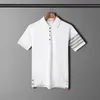 2023ft Designer Ubrania Stripe Mens Polos Summer Fashion Slim Short Sleeve Men Polo Shirt Tee Męskie Ubrania
