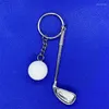 Keychains Sports Golf Keychain Ball Car Key Chain Accessories Sporting Bag Charms Pendant KeyRing Women Girl Birthday Gifts Fashion