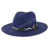 Cappelli da sole estivi Cappello di paglia classico da donna Cappelli da spiaggia per vacanze all'aperto Cappellino jazz casual Chapeu Masculino