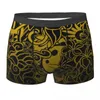 Cuecas boxer shorts havaiano dourado tiare colagem padrão abstrato calcinha homens respirável roupa interior para homme namorado presente