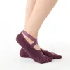 Sportsokken vijf teen yoga snel-droge open ademende anti-slip pilates sok vrouwen fitness Toeless Half for Ballet Dance