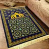 Carpet Luxury Foldable Prayer Mat Muslim Vintage Quality Motif AntiSlip with Tassels Prayer Rug Islamic Gift Ramadan Eid Worship Mats Z0411