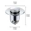 COLANDERS STrainer Druk op Bounce Basin Pop -Up Drain Filter Sink Hair Hardware Badkamer Douche Bad Stopper Accessoires 230411