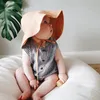 CAPS HATS BALL Big Brim Baby Sun Summer Spring Kids Hucket For Girls Boys Cotton Linne Barn Cap Beach Travel 2M 4Y 230412