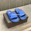 Designer Slipper Sliders Paris Slides Herren Damen Sandalen Cool Grey Beige Blue Soft Slipper Mode Strandschuhe Flache Gummisandale MIT ORIGINALBOX