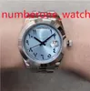 Nieuws Herenhorloges Babyblauwe wijzerplaat Nieuwe automatische mechanica 41 mm saffierglas roestvrij herenhorloge