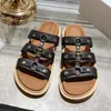 5A Brand Designer Slippers Women's New Luxury Retro Roman Sandals Slippers Three Lace up Fashion Triumphal Arch Slippers flip-flops size 35-42