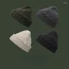 Berets Broken Knit Hat For Men Women In Autumn And Winter Korean Version Retro Kpop Street Fashion Hip-Hop Warm Windproof Wool