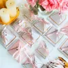Nya triangulära pyramid Marble Candy Box Wedding Favors and Gift Boxes Chocolate Box Bomboniera Giveaways Boxes Party Supplies Y122573