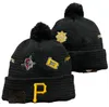Pirates Beanies Pittsburgh Beanie Cap Wool Warm Sport Knit Hat Baseball North American Team randig sidelinje USA College manschetterade pom hattar män kvinnor a1
