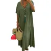 Plus Size Kleider Pullover Stilvolles atmungsaktives Damen Sommerkleid Maxi Übergroße Kleidung