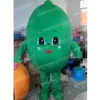 Costume da mascotte di Halloween verde limone, personaggio dei cartoni animati, completo per adulti, compleanno, Natale, carnevale, vestito operato per uomo e donna