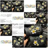 Sko delar tillbehör blommor charms leksakspänne ryggsäck pvc söt diy toffel xmas barn party fit croc gåvor armband dropp deli dh8dg