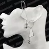 balancent perle boucle d'oreille pour les femmes designer bijoux triangle pendentifs goujons dames de luxe mens boucle d'oreille noir blanc diamant alliage boucle d'oreille