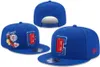 Los angeles''clippers''ball caps 2023-24 unisex mode bomull baseball cap snapback hatt män kvinnor sol hatt broderi vår sommar mössa grossist a4