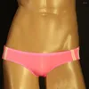 Underbyxor Mens Sexiga G-String Briefs T-back trosor Sömlösa underkläder Ice Silk thong för manlig erotisk hombre underkläder