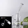 Cachimbo de narguilé de vidro grosso com cachimbo de água de vidro Perc estéreo Matrix com queimador de óleo de 18 mm gaiola de difusão Dab Rigs acessório para fumar