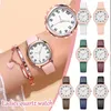 Wristwatches Personality Female Student Belt Watch Retro Small Square Digital Face Quartz Ladies Thin Relojes De Mujeres