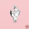 S925 Pingentes Rosa Amuletos Magnólia Flor Coração Infinito Amor Mãe Miçangas DIY Fit Original Pandora Pulseira Colar Jóias