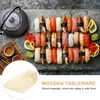 Zestawy naczyń stołowych 50 szt. Taca sushi łódź jednorazowe japońskie sashimi drewniane drewniane przekąski miski