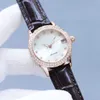 Female Designer Casual Fashion Watch New Imported Movement Selected Calfskin Strap High-end Pearl Shell Dial Sapphire Glass Mirror 33mm Women Watch