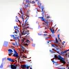 Nyhetsartiklar American Independence Day Dekorativ 4 juli USA Temat papper Star Streamers Garland String Chain Hanging Decorations Banner Z0411