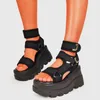 2024 platform dames gladiator zomer sandalen melange schoenen wig hakken open teen buckle riem 71