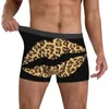Underpants Boxer Leopard Print Lips Panties Men's Soft Underwear Shorts For Homme Man Boyfriend Gifts