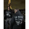 Designer Kanyes Wests Sweat à capuche Cpfm Kanyes American High Street Love Little Ghost Foam Print Peluche Lâche Pull à capuche Couple Style