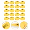 Baking Tools 30 Pcs Foil Stamping Cake Pan Metal Serving Tray Kids Party Plates Nut Gold Paper Snack Child