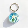 Keychains Creative Car Unique Starfish Amber Cute For Keys Accessories Ocean Style Fashion Keyring Wholesale