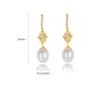 Pearl Dangle Earrings Bridal Jewelry Europe Fashion Women Micro Set Zircon S925 Silver Plated 18k Gold Vintage Earrings Women Wedding Party Valentine's Day Gift SPC