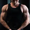 Męskie topy zbiornikowe Mężczyznę Fitness Gym Top Men Men Fitness Sleve Bez rękawów Mężczyzna czarny oddychający kamizelki sportowe