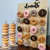 Joy-enlife wodden donut wall donut holder donuts decoration donut party decor supplies baby shower decorations support donuts 2011284B