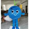 Costume da mascotte di mirtillo blu di Halloween, personaggio dei cartoni animati, completo di taglia per adulti, compleanno, Natale, carnevale, vestito operato per uomo donna