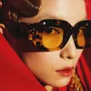 Occhiali da sole Trend Rivet Personalizzati Round Leopard Frame Occhiali da sole Shades Ins Candy Color Grandi occhiali da soleOcchiali da sole