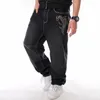Heren jeans 2023 man losse baggy hiphop skateboard denim broek street dance hip hop rap mannelijke zwarte broeken Chinese maat 30-46