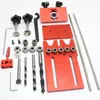 Dowelling Jig for Furniture Fast Connecting Cam Fitting 3 In 1 Woodworking Drill Guide Kit Locator Whtos