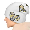 Boinas HBK Golden Heart Knit Hat Golf Wear Mulheres Masculinas