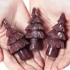 Jewelry Pouches TUMBEELLUWA Healing Natural Crystal Christmas Trees For Home Office Table Decoration Hand Carved Reiki Gem Stone Statue