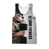 メンズタンクトップCloocl Rottweiler Love Fitness 3D Cartoon Animal Letter Print Seveless Bests Harajuku Fashion Gym Men Clothes230412