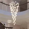 Chandeliers Art Design Copper Chandelier Modern Flower Lamp Living Decoration Led Hanging Staircase Fixtures Villa Lights AC110V 220V