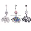 Navel Bell Button Rings D0757A Dream Belly Ring Sierblack 14Ga 10Mm Drop Delivery Jewelry Body Dhgarden Otdfn