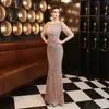 Grenn Elegant O Neck Evening Dress Simple Black Sequin Dress Hlaf Sleeve Dress For Women Formal Party Dress